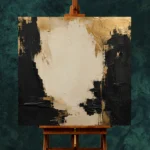 Gilded Atrium Black & Gold Wall Art Canvas Print - Image 2