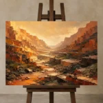 Premium Wall Art Yatay Html Edition – ABSTRACTNW2001 displayed on a studio easel