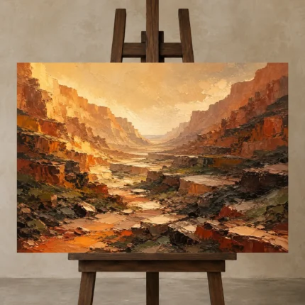 Premium Wall Art Yatay Html Edition – ABSTRACTNW2001 displayed on a studio easel