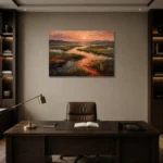 Premium Wall Art Yatay Html Edition – ABSTRACTNW2002 displayed in a contemporary gallery-inspired room