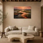 Premium Wall Art Yatay Html Edition – ABSTRACTNW2002 presented in a sophisticated home setting