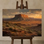 Premium Wall Art Yatay Html Edition – ABSTRACTNW2003 displayed on a studio easel