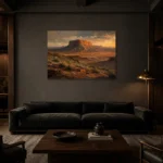 Premium Wall Art Yatay Html Edition – ABSTRACTNW2003 shown in a warm modern interior