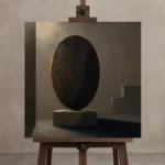 Premium Wall Art Kare Html Edition – ABSTRACTNW2004 displayed on a studio easel