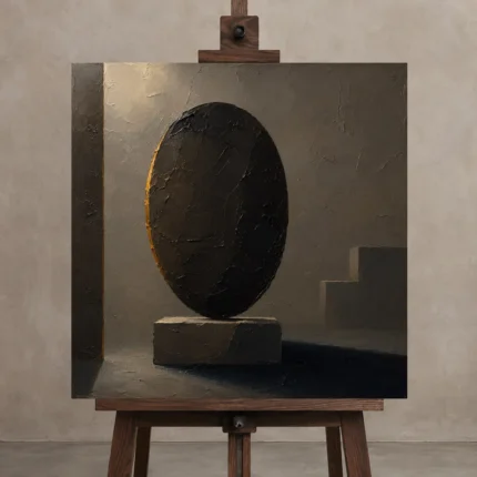 Premium Wall Art Kare Html Edition – ABSTRACTNW2004 displayed on a studio easel