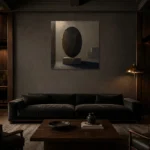Premium Wall Art Kare Html Edition – ABSTRACTNW2004 shown in a warm modern interior