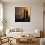 Premium Wall Art Kare Html Edition – ABSTRACTNW2005 styled in a refined neutral interior