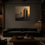 Premium Wall Art Kare Html Edition – ABSTRACTNW2005 shown in a warm modern interior