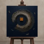Premium Wall Art Kare Html Edition – ABSTRACTNW2006 displayed on a studio easel