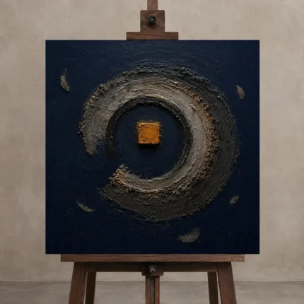 Premium Wall Art Kare Html Edition – ABSTRACTNW2006 displayed on a studio easel