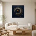 Premium Wall Art Kare Html Edition – ABSTRACTNW2006 styled in a refined neutral interior