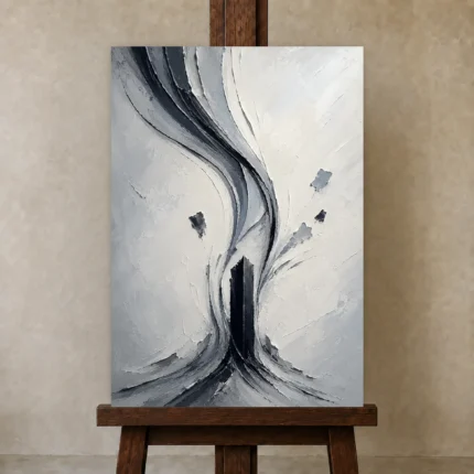 Premium Wall Art Dikey Html Edition – ABSTRACTNW2007 displayed on a studio easel