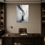 Premium Wall Art Dikey Html Edition – ABSTRACTNW2007 displayed in a contemporary gallery-inspired room