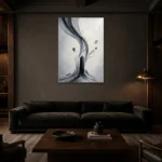 Premium Wall Art Dikey Html Edition – ABSTRACTNW2007 shown in a warm modern interior