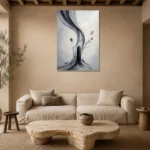 Premium Wall Art Dikey Html Edition – ABSTRACTNW2007 presented in a sophisticated home setting