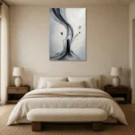 Premium Wall Art Dikey Html Edition – ABSTRACTNW2007 showcased in an elegant minimalist interior