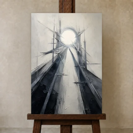 Premium Wall Art Dikey Html Edition – ABSTRACTNW2008 displayed on a studio easel