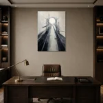 Premium Wall Art Dikey Html Edition – ABSTRACTNW2008 displayed in a contemporary gallery-inspired room