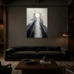 Premium Wall Art Dikey Html Edition – ABSTRACTNW2008 shown in a warm modern interior