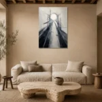 Premium Wall Art Dikey Html Edition – ABSTRACTNW2008 presented in a sophisticated home setting