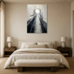 Premium Wall Art Dikey Html Edition – ABSTRACTNW2008 showcased in an elegant minimalist interior