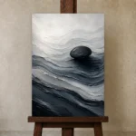 Premium Wall Art Dikey Html Edition – ABSTRACTNW2009 displayed on a studio easel