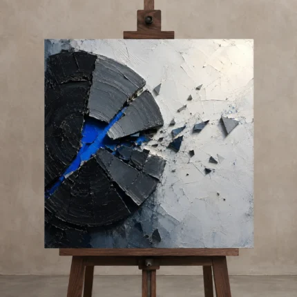Premium Wall Art Kare Html Edition – ABSTRACTNW2010 displayed on a studio easel