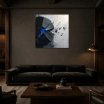 Premium Wall Art Kare Html Edition – ABSTRACTNW2010 shown in a warm modern interior