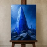 Premium Wall Art Dikey Html Edition – ABSTRACTNW2016 displayed on a studio easel