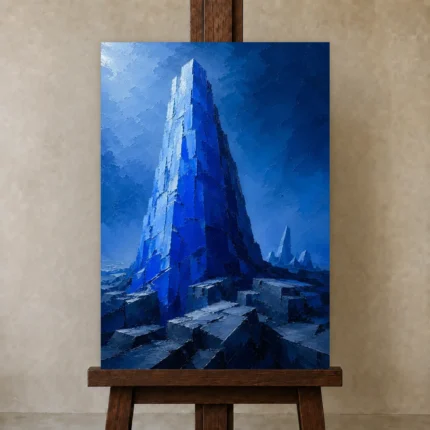 Premium Wall Art Dikey Html Edition – ABSTRACTNW2016 displayed on a studio easel