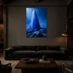 Premium Wall Art Dikey Html Edition – ABSTRACTNW2016 shown in a warm modern interior