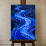 Premium Wall Art Dikey Html Edition – ABSTRACTNW2017 displayed on a studio easel