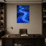 Premium Wall Art Dikey Html Edition – ABSTRACTNW2017 displayed in a contemporary gallery-inspired room
