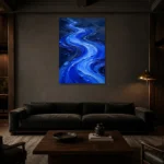 Premium Wall Art Dikey Html Edition – ABSTRACTNW2017 shown in a warm modern interior