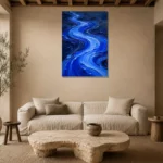 Premium Wall Art Dikey Html Edition – ABSTRACTNW2017 presented in a sophisticated home setting