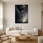 Premium Wall Art Dikey Html Edition – ABSTRACTNW2019 styled in a refined neutral interior