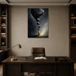 Premium Wall Art Dikey Html Edition – ABSTRACTNW2019 displayed in a contemporary gallery-inspired room