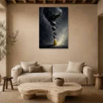 Premium Wall Art Dikey Html Edition – ABSTRACTNW2019 presented in a sophisticated home setting