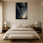 Premium Wall Art Dikey Html Edition – ABSTRACTNW2019 showcased in an elegant minimalist interior