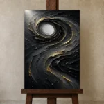 Premium Wall Art Dikey Html Edition – ABSTRACTNW2020 displayed on a studio easel