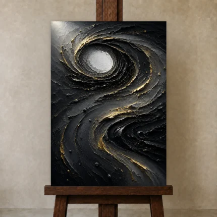 Premium Wall Art Dikey Html Edition – ABSTRACTNW2020 displayed on a studio easel