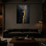 Premium Wall Art Dikey Html Edition – ABSTRACTNW2021 shown in a warm modern interior