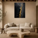 Premium Wall Art Dikey Html Edition – ABSTRACTNW2021 presented in a sophisticated home setting