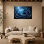 Premium Wall Art Yatay Html Edition – ABSTRACTNW2024 presented in a sophisticated home setting
