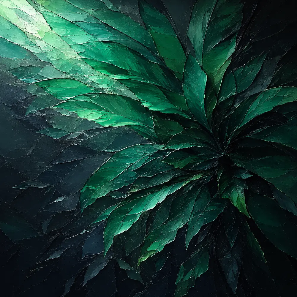 Emerald Canopy Green Abstract Art Emerald Editorial Art Print