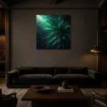 Premium Wall Art Kare Html Edition – ABSTRACTNW2025 shown in a warm modern interior