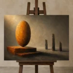 Premium Wall Art Yatay Html Edition – ABSTRACTNW2028 displayed on a studio easel