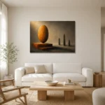 Premium Wall Art Yatay Html Edition – ABSTRACTNW2028 styled in a refined neutral interior