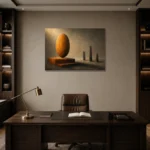 Premium Wall Art Yatay Html Edition – ABSTRACTNW2028 displayed in a contemporary gallery-inspired room