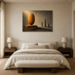 Premium Wall Art Yatay Html Edition – ABSTRACTNW2028 showcased in an elegant minimalist interior